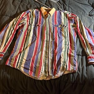 Outlaw Western Wear button up shirt with faded vintagey looking colors